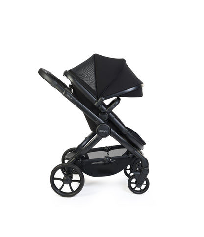 iCandy peach 8 bundle in black colourway with matching accessories.