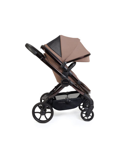 iCandy peach 8 bundle in coco colourway with cocoon car seat and base.