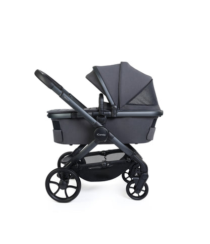iCandy peach 8 bundle in grey colourway with cocoon car seat and base.