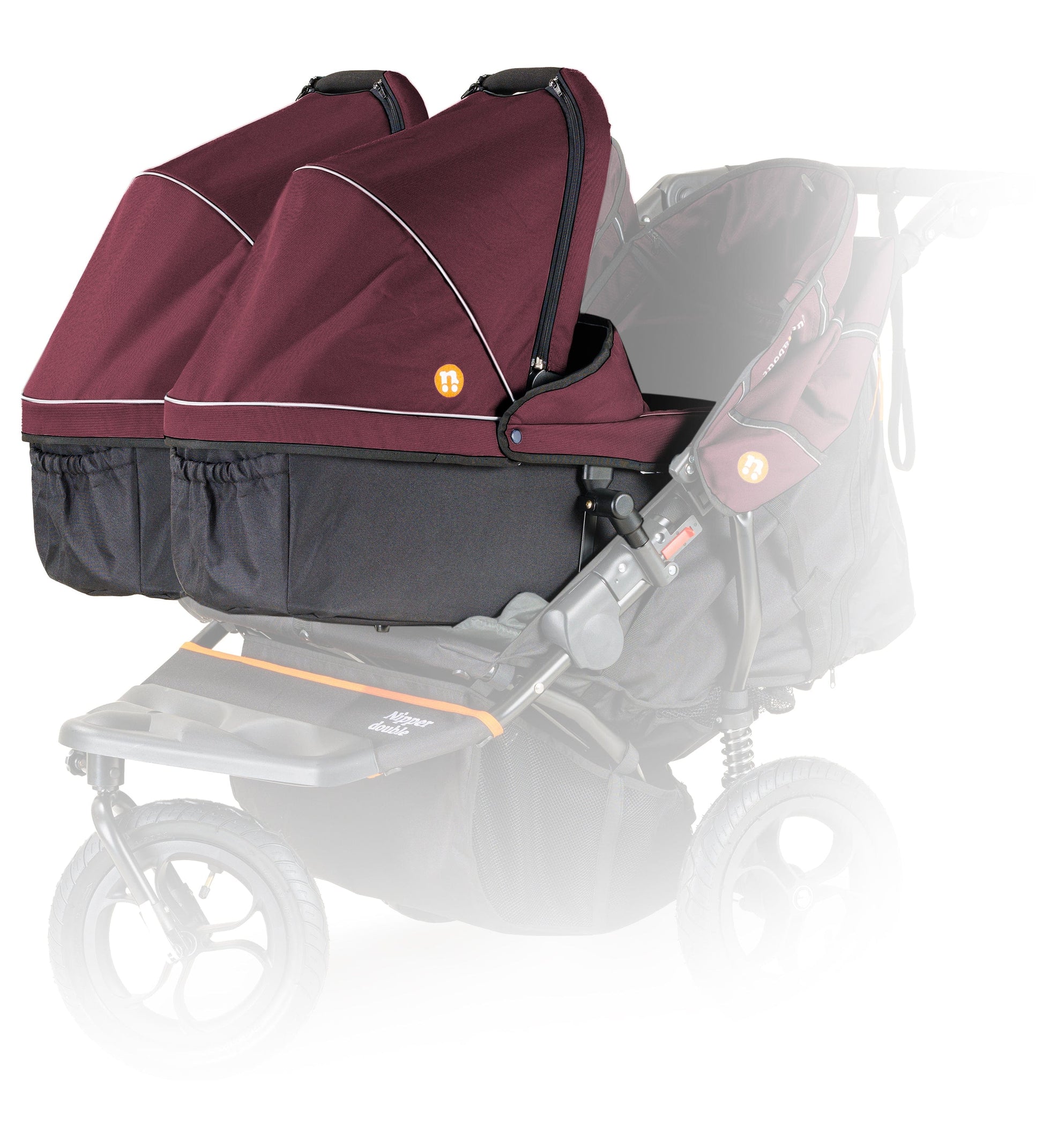Out n About Nipper V6 Twin Bundle in Bramble berry red