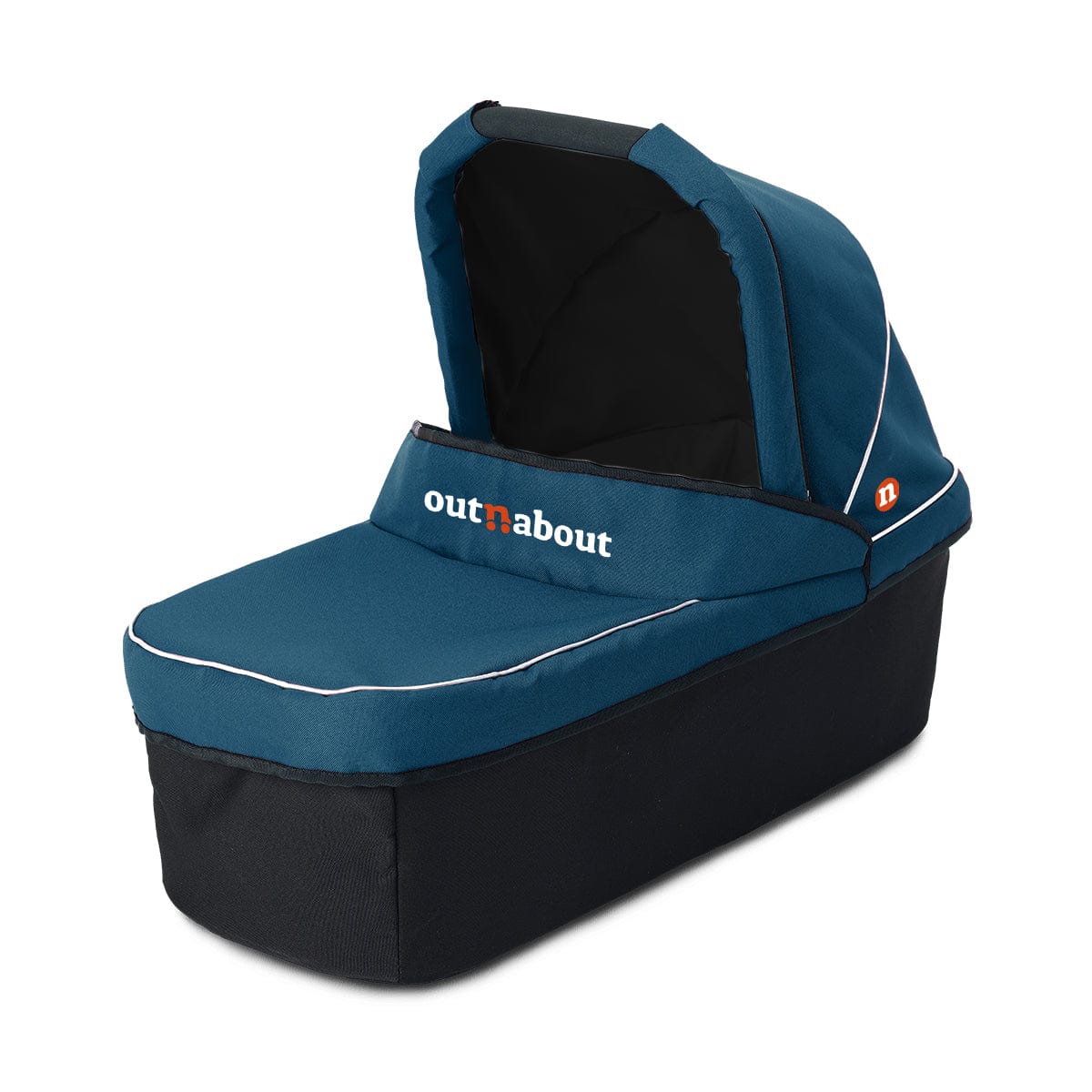 Out n About carrycot for single pushchair in highland blue colour.
