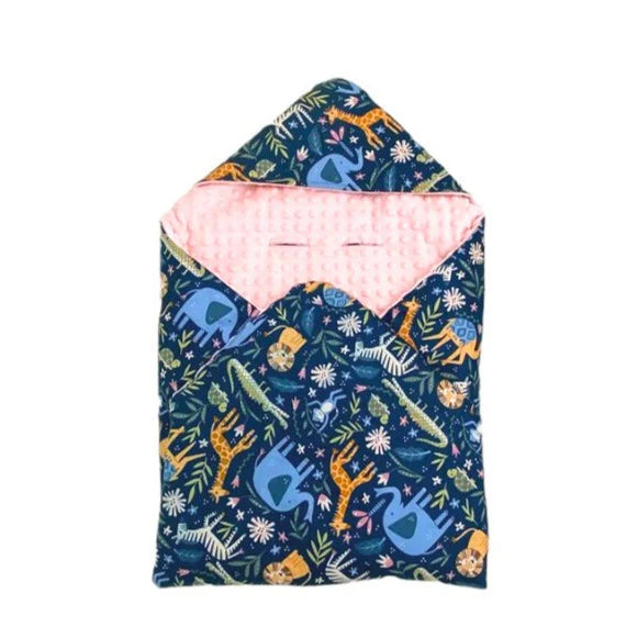 Little loves blanket in Pink Safari print.
