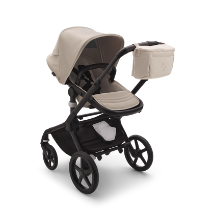 Bugaboo organiser bag for pushchair in desert taupe colourway.