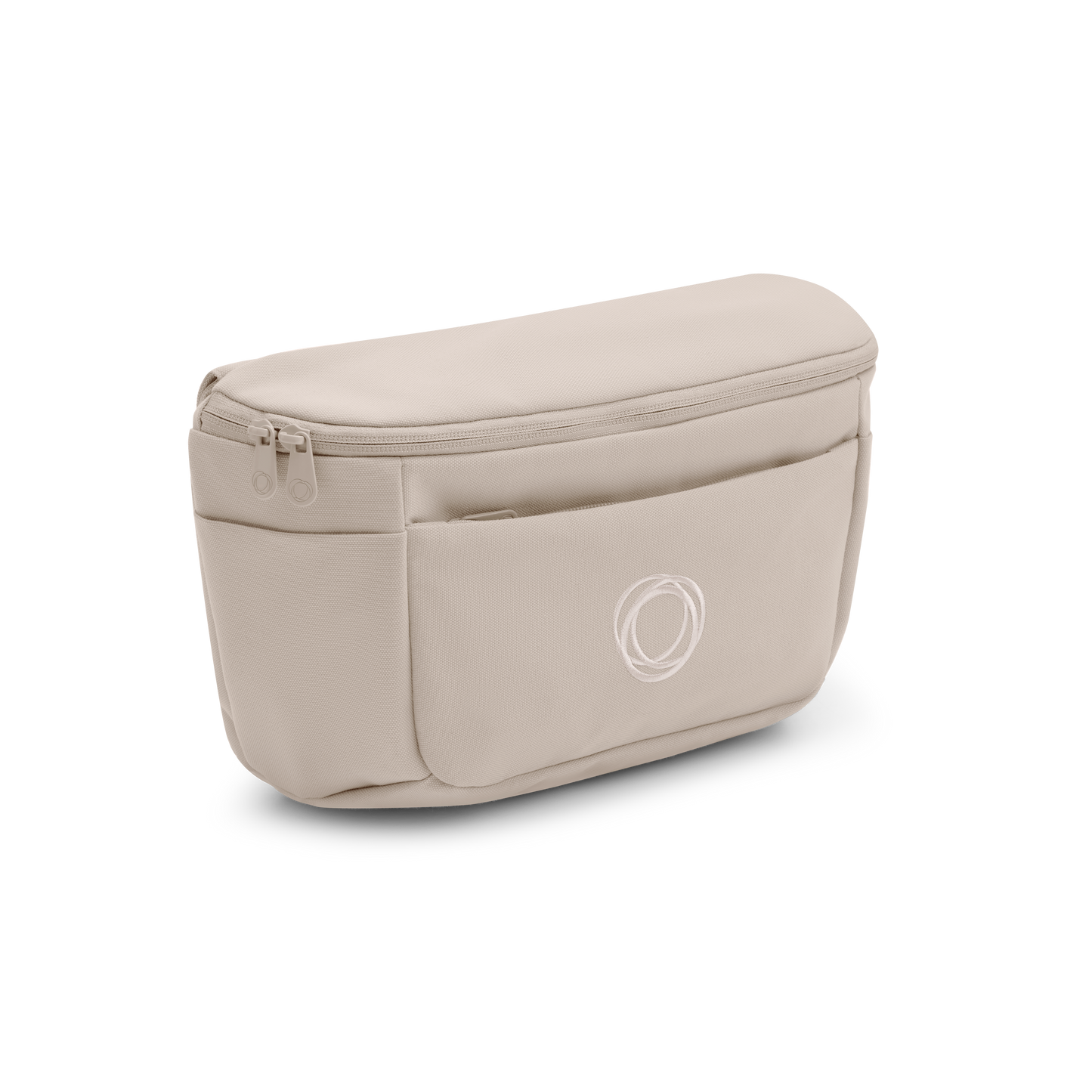Bugaboo organiser bag for pushchair in desert taupe colourway.