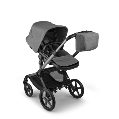 Bugaboo organiser bag for pushchair in moon grey colourway.