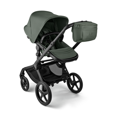 Bugaboo organiser bag for pushchair in forest green colourway.