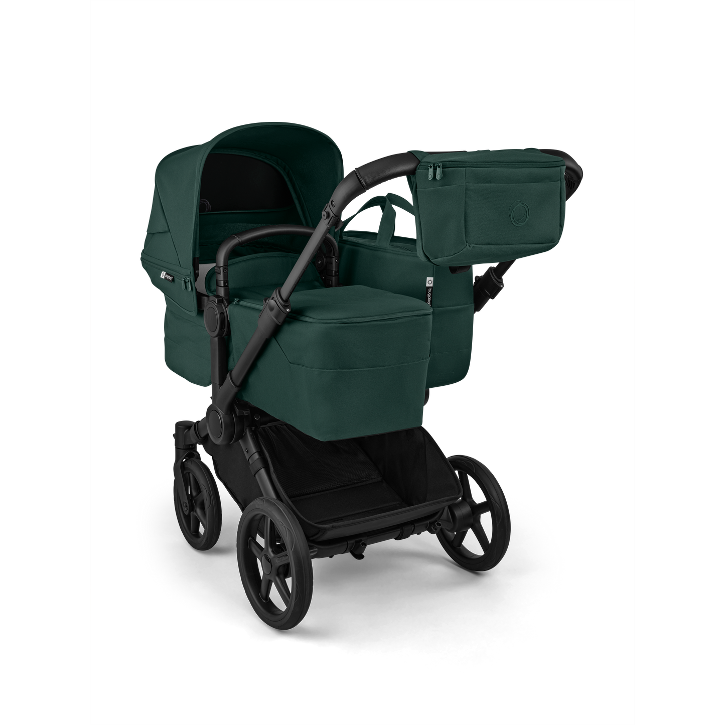 Bugaboo organiser bag for pushchair in fern green colourway.
