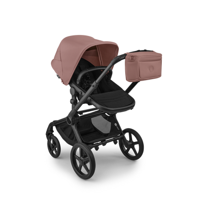 Bugaboo organiser bag for pushchair in dusty pink colourway.