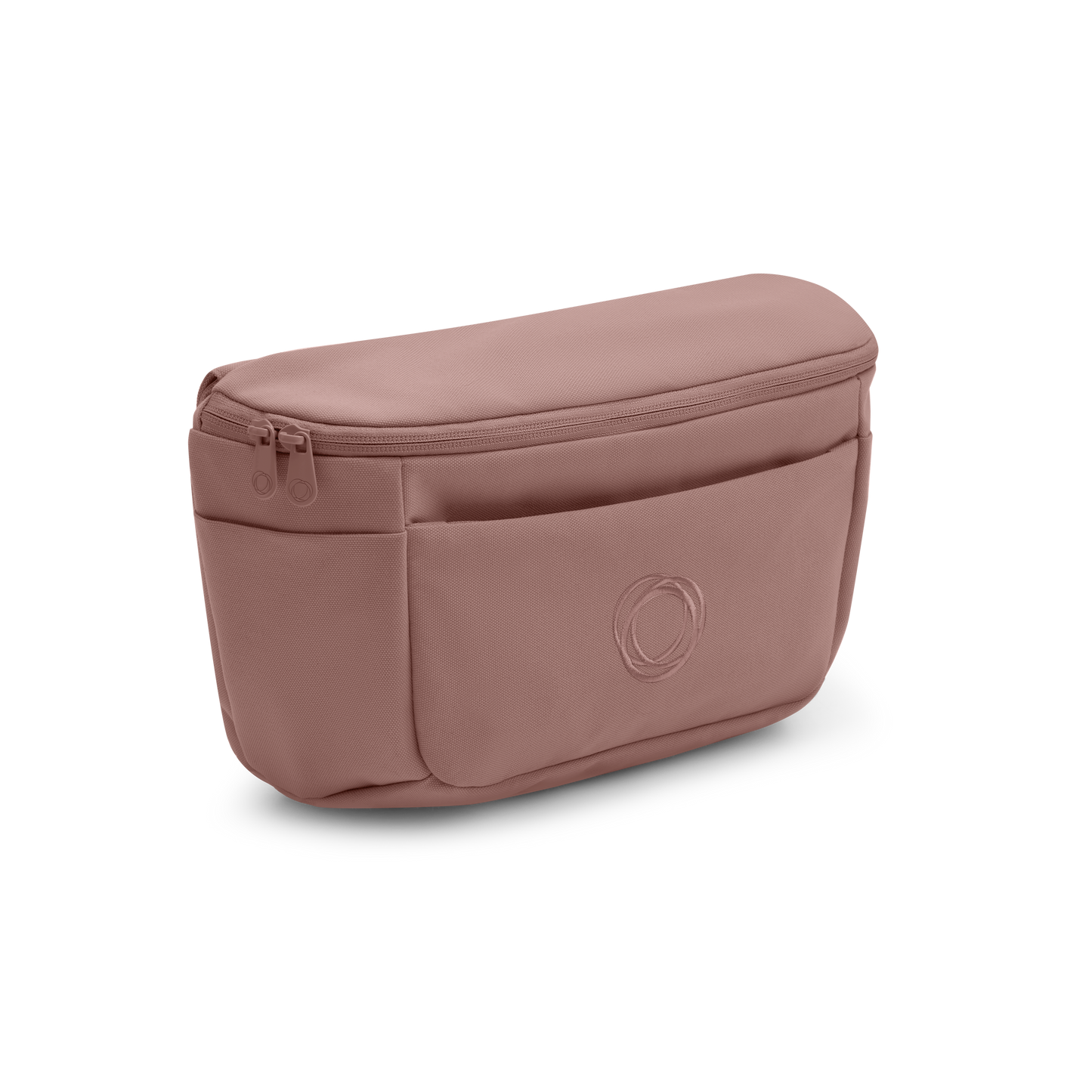 Bugaboo organiser bag for pushchair in dusty pink colourway.
