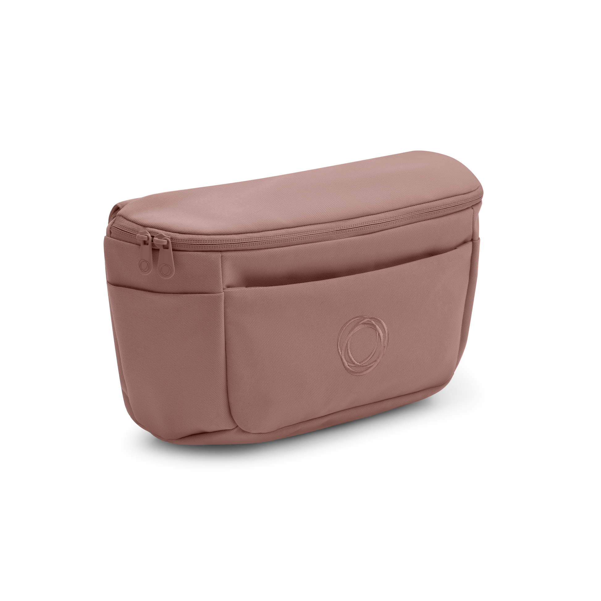 Bugaboo organiser bag for pushchair in dusty pink colourway.