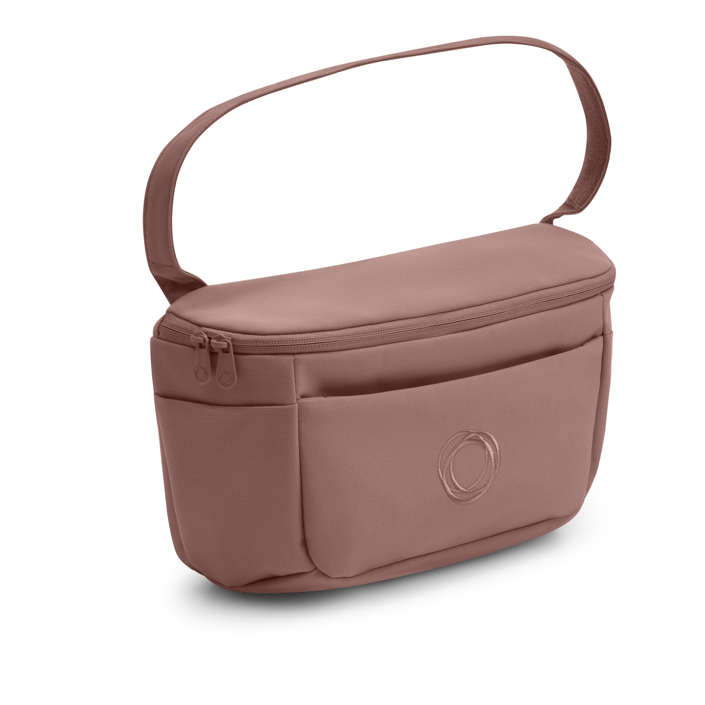 Bugaboo organiser bag for pushchair in dusty pink colourway.