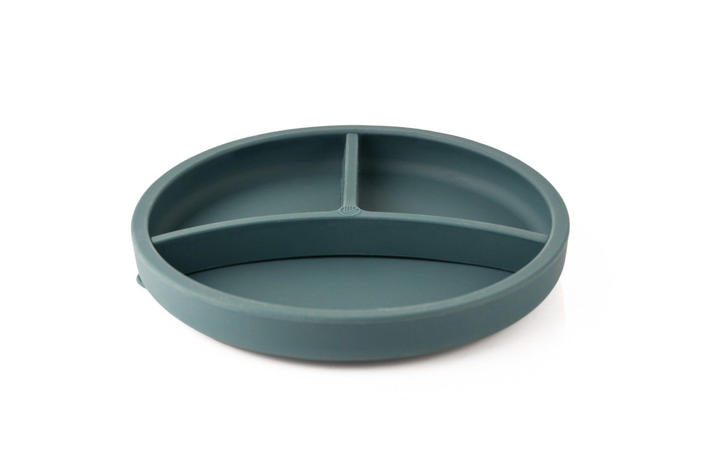 Eco rascals silicone plate with section in teal.