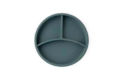 Eco rascals silicone plate with section in teal.