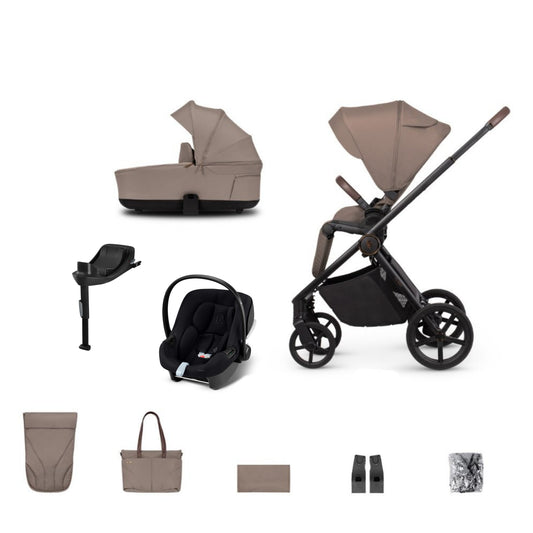 Venicci Claro Almond bundle showcasing Aton b2 and base with accessories